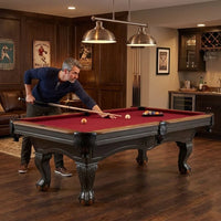Arlington 8 Ft. Pool Table with Drop Pockets, Cue Sticks and Ball Set — Lifestyle